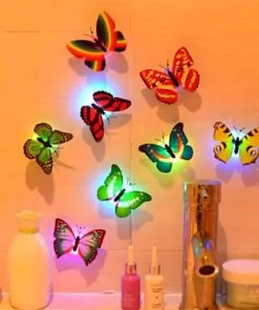 LED 3D Butterfly Wall Lights – Decorative Glow for Bedrooms, Living Spaces, and Kids' Rooms