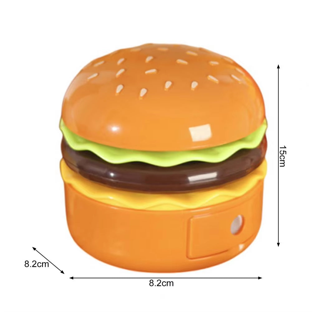 2-in-1 Hamburger Table Lamp with Pencil Sharpener – Creative Design with Flexible Hose, Multifunctional Bedside Lamp for Home Décor